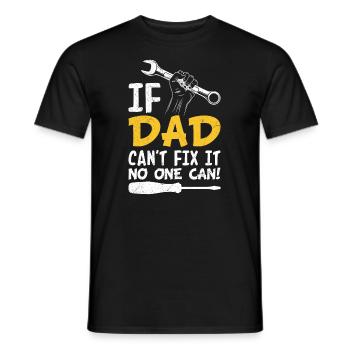 Si papa ne peut pas le réparer, personne ne peut le réparer - T-shirt homme - noir - Devant - AI Model Male 178 light (178cm)