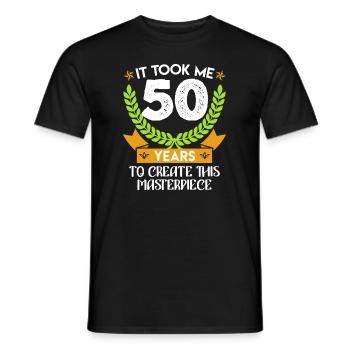 50 ans Meisterstück Papa 50 anniversaire 50 ans - T-shirt homme - noir - Devant - AI Model Male 178 light (178cm)