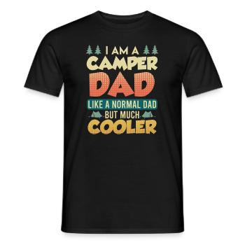 Camper Papa - Men's T-Shirt - black - Front - AI Model Male 178 light (178cm)