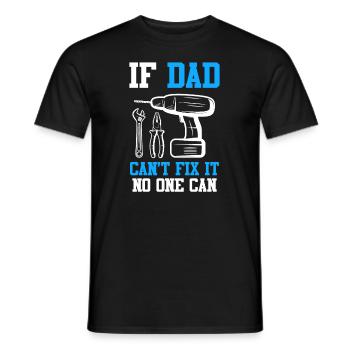 Si papa ne peut pas le réparer, personne ne peut le réparer - T-shirt homme - noir - Devant - AI Model Male 178 light (178cm)