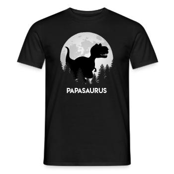 Papasaurus Papa Vater - Männer T-Shirt - Schwarz - Vorne - AI Model Male 178 light (178cm)