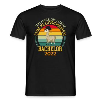 Lizenz zum Klugscheißen Bachelor Abschluss 2022 - Männer T-Shirt - Schwarz - Vorne - AI Model Male 178 light (178cm)