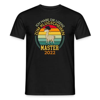 Lizenz zum Klugscheißen Master Abschluss 2022 - Männer T-Shirt - Schwarz - Vorne - AI Model Male 178 light (178cm)