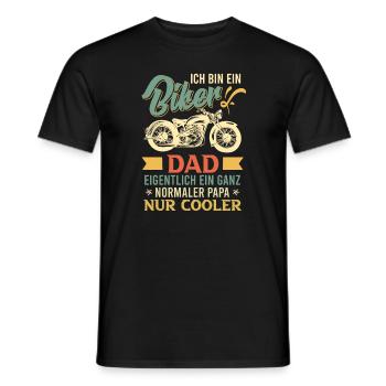 Biker Papa eigentlich ganz normal Motorradfahrer - Männer T-Shirt - Schwarz - Vorne - AI Model Male 178 light (178cm)