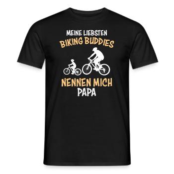 Biking Buddies nennen mich Papa Fahrrad - Männer T-Shirt - Schwarz - Vorne - AI Model Male 178 light (178cm)