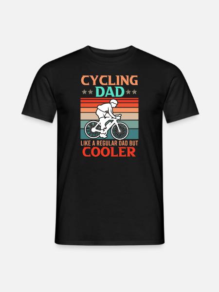 Cycling Dad Fahrradfahrer Papa - Männer T-Shirt - Schwarz