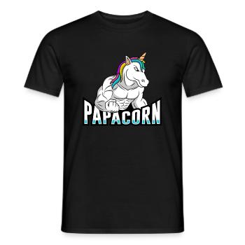 Papacorn Papa Licorne - T-shirt homme - noir - Devant - AI Model Male 178 light (178cm)