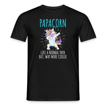 Papacorn cool papa et papa - T-shirt homme - noir - Devant - AI Model Male 178 light (178cm)