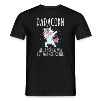 Dadacorn cool papa et papa - T-shirt homme - noir - Devant - AI Model Male 178 light (178cm)