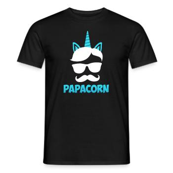 Papacorn Papa - T-shirt homme - noir - Devant - AI Model Male 178 light (178cm)