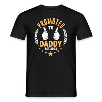 Promu papa 2023 papa - T-shirt homme - noir - Devant - AI Model Male 178 light (178cm)