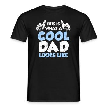 This is what a really cool dad looks like - Men's T-Shirt - black - Front - AI Model Male 178 light (178cm)