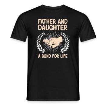 Père et fille un lien pour la vie Papa Tochter - T-shirt homme - noir - Devant - AI Model Male 178 light (178cm)