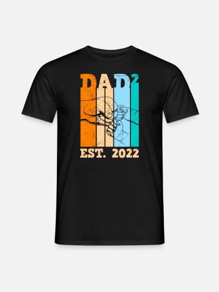 Werdender Papa 2. Kind Papa 2 Geburt 2. Kind - Männer T-Shirt - Schwarz