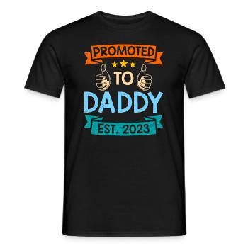 Promu papa 2023 expectant papa 2023 - T-shirt homme - noir - Devant - AI Model Male 178 light (178cm)