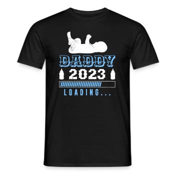 Papa 2023 Chargement Papa-à-être 2023 - T-shirt homme - noir - Devant - AI Model Male 178 light (178cm)