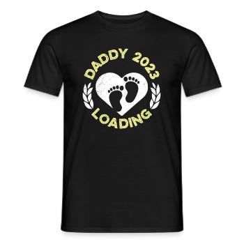Papa 2023 chargement Papa-à-être 2023 - T-shirt homme - noir - Devant - AI Model Male 178 light (178cm)