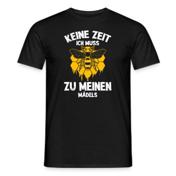 Keine Zeit muss zu meinen Bienen Imker - Männer T-Shirt - Schwarz - Vorne - AI Model Male 178 light (178cm)