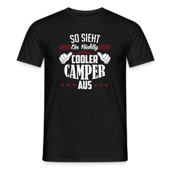 So sieht ein richtig cooler Camper aus Camping - Männer T-Shirt - Schwarz - Vorne - AI Model Male 178 light (178cm)