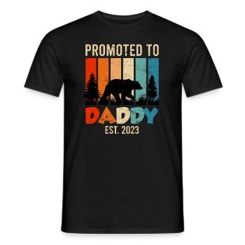 Promu papa 2023 expectant papa 2023 - T-shirt homme - noir - Devant - AI Model Male 178 light (178cm)