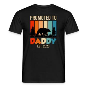 Promu papa 2023 expectant papa 2023 - T-shirt homme - noir - Devant - AI Model Male 178 light (178cm)
