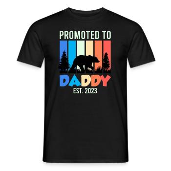 Promu papa 2023 expectant papa 2023 - T-shirt homme - noir - Devant - AI Model Male 178 light (178cm)