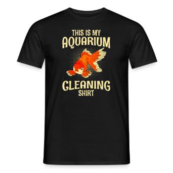 Aquarium Putz - Männer T-Shirt - Schwarz - Vorne - AI Model Male 178 light (178cm)