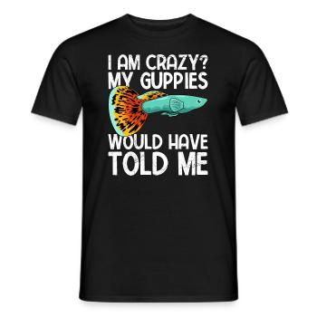Guppy Fische Aquarium Aquarianer - Männer T-Shirt - Schwarz - Vorne - AI Model Male 178 light (178cm)