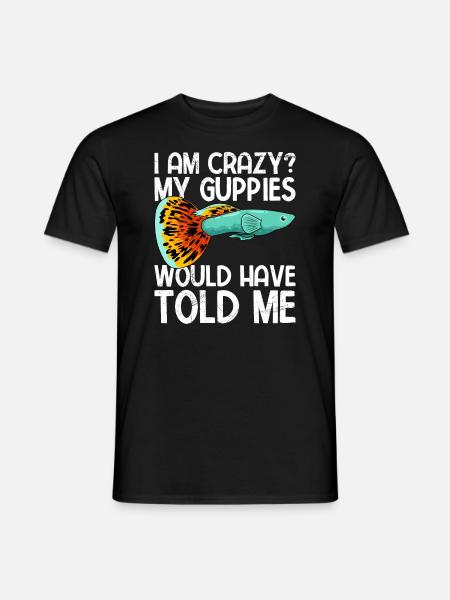 Guppy Fische Aquarium Aquarianer - Männer T-Shirt - Schwarz