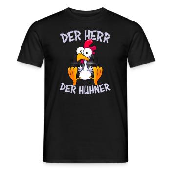 The Lord of Chickens Poultry Farmer Chickens - Men's T-Shirt - black - Front - AI Model Male 178 light (178cm)