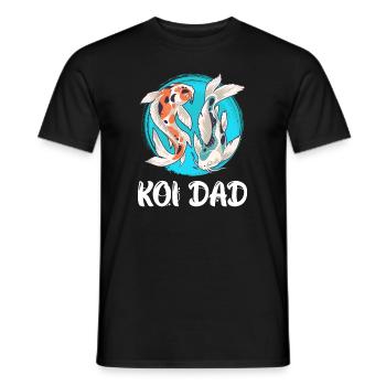 Koi Dad Étang de poissons Koi Pond - T-shirt homme - noir - Devant - AI Model Male 178 light (178cm)