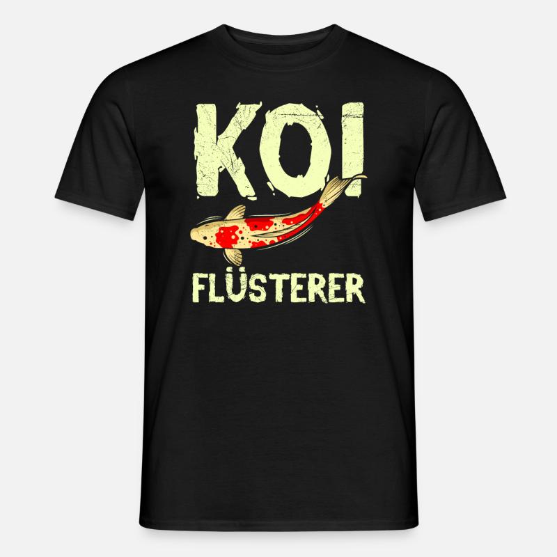 Koi Flüsterer Gartenteich Koi - Männer T-Shirt - Schwarz