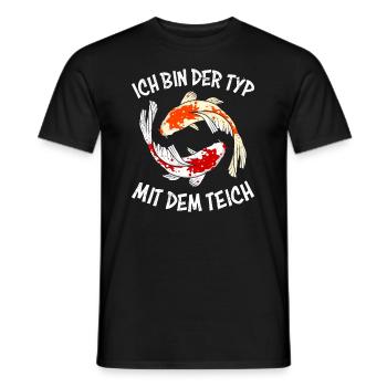 Ich bin der Typ mit dem Teich Koi Teich Koi - Männer T-Shirt - Schwarz - Vorne - AI Model Male 178 light (178cm)