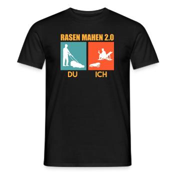 Rasen mähen 2.0 Mähroboter - Männer T-Shirt - Schwarz - Vorne - AI Model Male 178 light (178cm)
