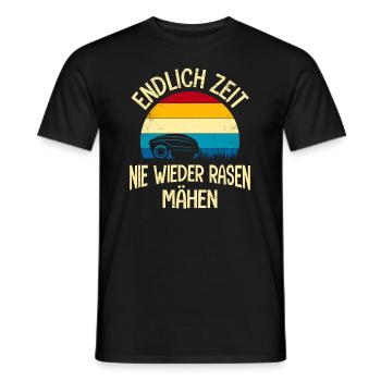 Nie mehr Rasen mähen Mähroboter Rasen mähen - Männer T-Shirt - Schwarz - Vorne - AI Model Male 178 light (178cm)
