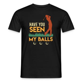 Have you seen my Balls Golfspieler Golfer - Men's T-Shirt - black - Front - AI Model Male 178 light (178cm)
