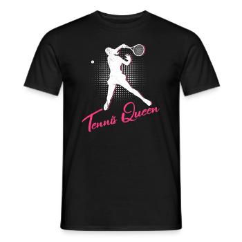 Tennis Queen Joueuse de tennis Tennis féminin - T-shirt homme - noir - Devant - AI Model Male 178 light (178cm)