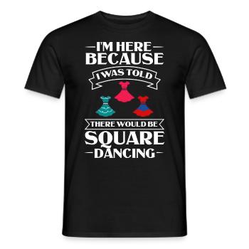 Square Dance Music Caller Folk Dance Dancer Usa - Men's T-Shirt - black - Front - AI Model Male 178 light (178cm)