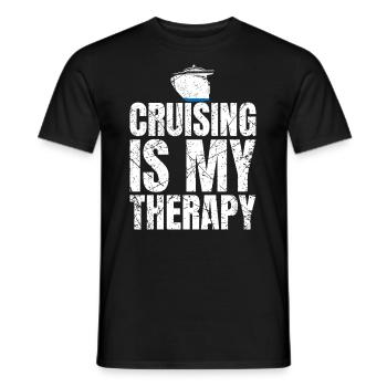 Cruising Is My Therapy Cruise9 - Men's T-Shirt - black - Front - AI Model Male 178 light (178cm)