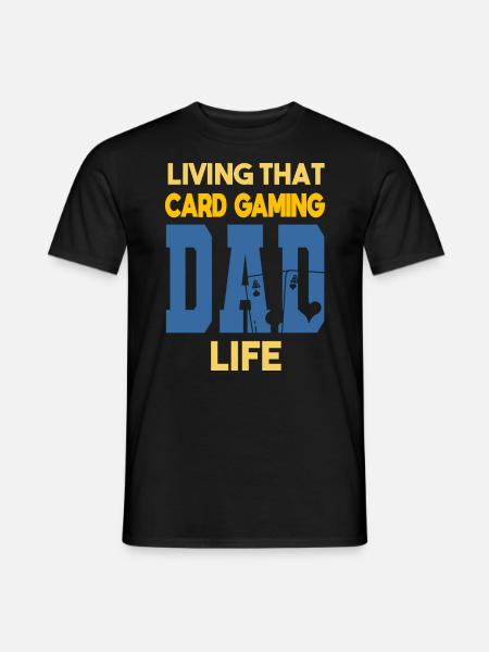 At leve det kortspil Far Liv Kortspiller - Mænd T-shirt - sort