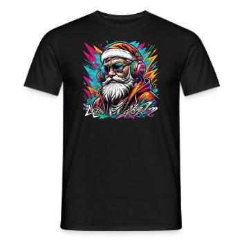 Bad Santa - Männer T-Shirt - Schwarz - Vorne - AI Model Male 178 light (178cm)