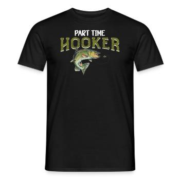 Angler Fisherman Fishing Fishing Gift Idea Funny - Men's T-Shirt - black - Front - AI Model Male 178 light (178cm)