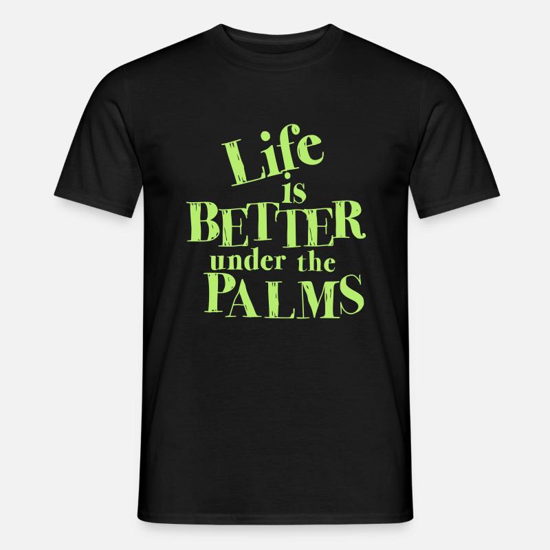 PE25 Das Leben ist besser - Männer T-Shirt - Schwarz