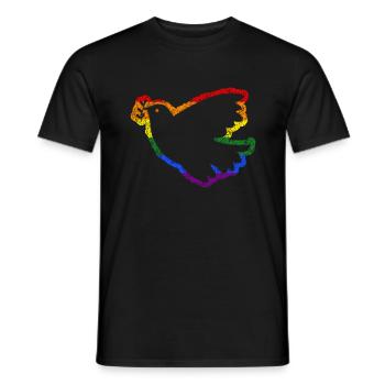 Friedenstaube Peacefahne Ukraine - Männer T-Shirt - Schwarz - Vorne - AI Model Male 178 light (178cm)