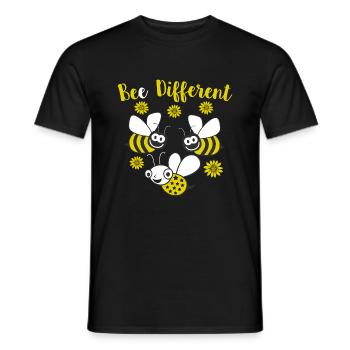 Bee différent - T-shirt homme - noir - Devant - AI Model Male 178 light (178cm)