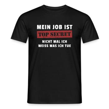 Mein Job ist Top Secret - Männer T-Shirt - Schwarz - Vorne - AI Model Male 178 light (178cm)