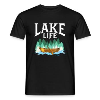 LA VIE DU LAC - T-shirt homme - noir - Devant - AI Model Male 178 light (178cm)