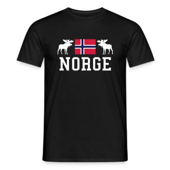 Norge - Men's T-Shirt - black - Front - AI Model Male 178 light (178cm)