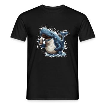 Bière de baleine drôle - T-shirt homme - noir - Devant - AI Model Male 178 light (178cm)