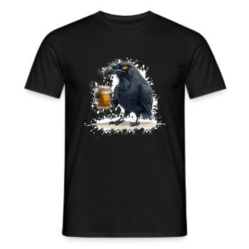Raven Crow Bière Drôle - T-shirt homme - noir - Devant - AI Model Male 178 light (178cm)